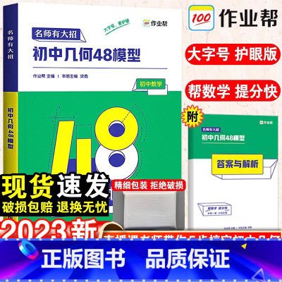 初中数学-几何辅助线 初中通用 [正版]2023年新版初中几何48模型初中数学专项训练练习题压轴题辅助线函数重难点题型模