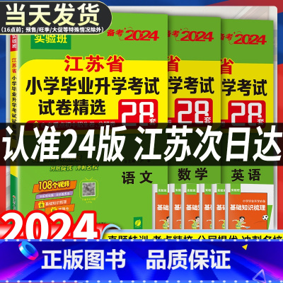 [正版]2024新版江苏小升初真题卷语文数学英语试卷小升初总复习资料专项训练六年级毕业班升学考试试卷精选28套人教版苏