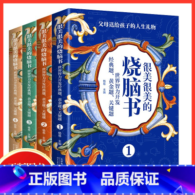 很美很美的烧脑书(全4册) [正版]很美很美的烧脑书 世界智力开发经典题 黄金题关键题1-4 小学生益智思维训练书 儿