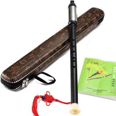 黑檀木竖吹巴乌乐器（带盒）G调F调吹奏巴乌