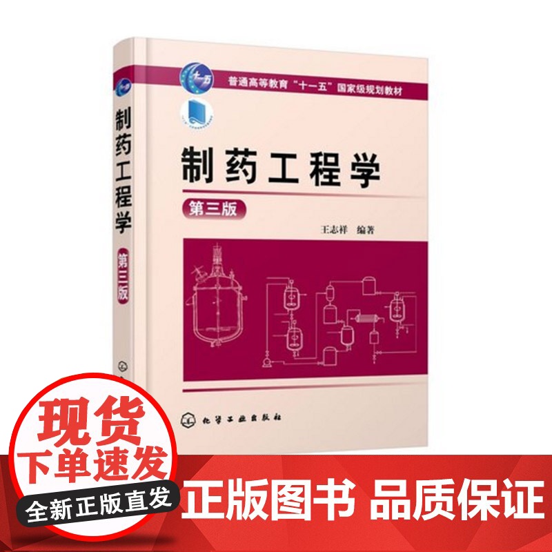 正版 制药工程学 王志祥 第四版 制药工程设计概述 工艺流程设计 物料衡算 制药反应设备 制药专用设备 制药工业与环境保