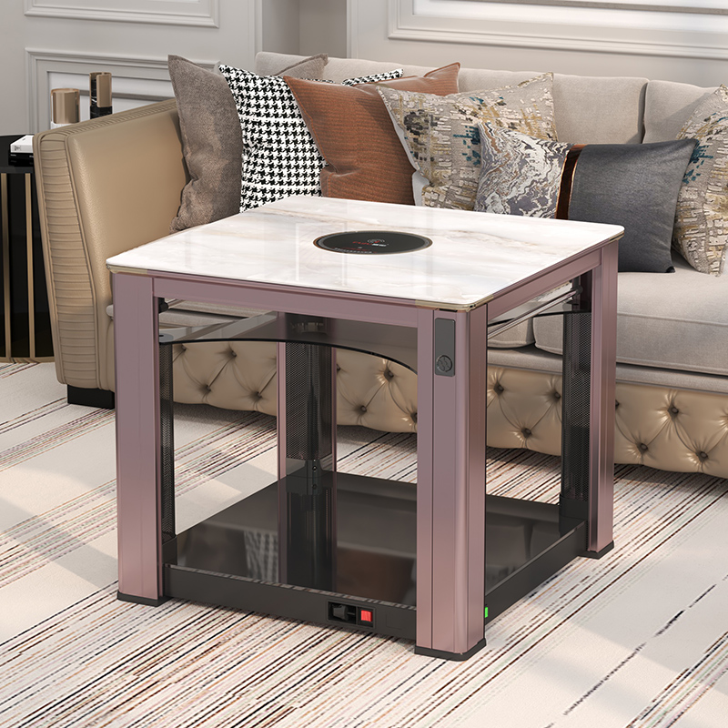 富炬电暖炉正方形多功能电暖桌烤火桌子家用四面取暖桌电炉电烤桌