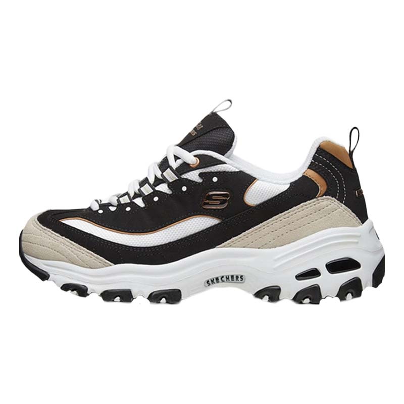 Skechers/斯凯奇女鞋新款复古熊猫鞋轻质缓震运动休闲鞋66666228-BKGD ZP