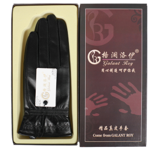 格澜洛伊 山羊皮加绒加厚保暖真皮手套GR-87003 女式均码 双