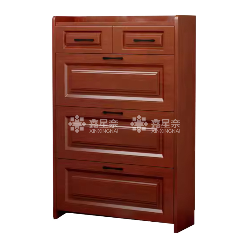 鑫星奈XXN4022014 木质翻斗鞋柜入户门口窄边鞋柜双层双抽屉