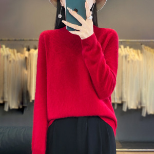 一线成衣半高领毛衣女春秋新款内搭套头上衣保暖长袖外穿打底衫