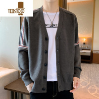 YANXU毛衣开衫男外套线衣服2023新款潮流休闲宽松简约针织衫男