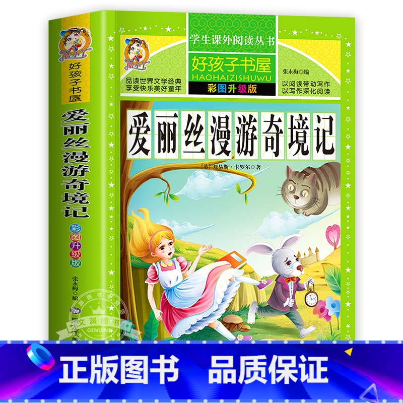 爱丽丝漫游奇境记 [正版]保证绿野仙踪 免邮 小学生课外阅读书籍 彩绘非注音版 一年级二年级三年级课外书 儿童故事书 小