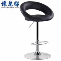 豫龙都吧台椅黑色把