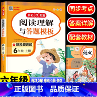 阅读理解与答题模板 六年级上 [正版]六年级上册开心阅读理解与答题模板 阅读理解专项训练书每日一练课外阅读理解强化训练题