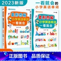 [正版]象形图解秒懂小学英语单词一看就会零基础进阶2册 英语词汇速记大全艾宾浩斯记忆法小学生英语高频快速记忆背单词神器入