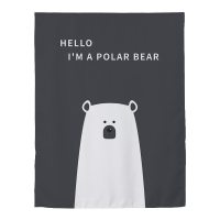 家柏饰(CORATED)窗帘免打孔安装遮光宿舍学生卧室简易出租房用出租屋魔术贴小窗帘 北极熊 宽1.0X高2.0一片