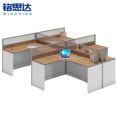 铭思达屏风工位干字型四人2.8米张
