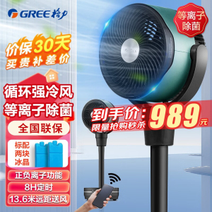 格力(GREE)空气循环空调扇家用冷风扇2.5L水箱摇头冷风机直流变频客厅卧室加湿降温等离子净化KSZ-03X61DgZ