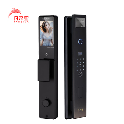 凡帝亚智能锁智能门锁FDY-C20 人脸识别,掌纹解锁,远程开锁、视频通话、自动上锁、可视猫眼、铝合金材质