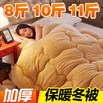 8斤10斤被子冬被加厚保暖棉被冬季被芯全棉单人学生宿舍羊羔绒