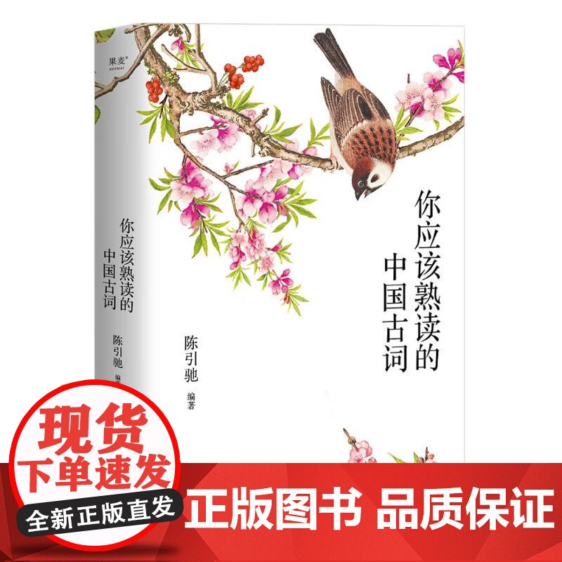 你应该熟读的中国古词 古诗 古词 庄子 屈原 离骚 司马迁 陶渊明 复旦中文系陈引驰编著 唐宋八大家 古文鉴赏 果麦文化