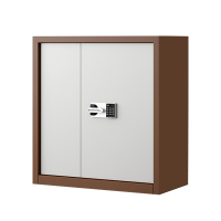 铭威盾指纹电子保密柜钢制密码文件柜档案柜矮柜保密资料柜办公柜单节咖白:国保锁