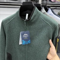 同款鸟系山系保暖外套夹克男秋冬立领拉链拼接防风加厚外套男