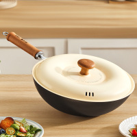 炊大皇(COOKER KING)炫彩轻铸铁炒锅32cmCG32XC