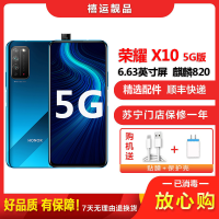 [二手9成新]荣耀X10 竞速蓝 6GB+128GB 全网通安卓手机 6.63英寸屏麒麟820双卡拍照娱乐备用5G手机