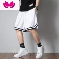 七斓冰丝短裤男夏季薄款宽松篮球裤潮流运动男士五分裤大裤衩休闲裤子