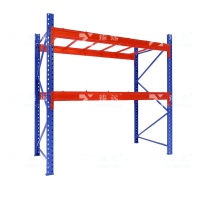 臻远 ZY4121453 重型货架仓储高位货架单层称重3000kg 蓝橘色主架2层