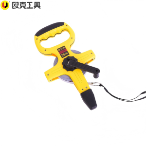 欧克 黄塑壳钢架尺手提式手摇钢卷尺 30mOK-1011 把 30mOK-1011
