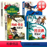 [全4册]六年级下册正版必读 [正版]快乐读书吧六年级下册课外阅读书籍原著完整鲁滨逊漂流记小学生爱丽丝梦游仙境漫游奇境记