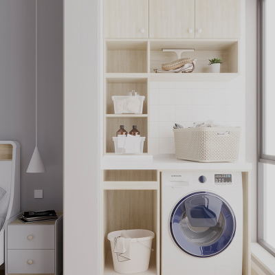 香雅庭家具现代简约洗衣机柜定制阳台组合多功能储物柜整体定做