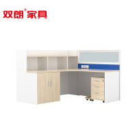 双朗 屏风工位 L1515020W 1800*1800*1275mm 白蜡木色+暖白 套