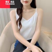 YIBUSHENG白色吊带连衣裙季女2024新款纯色西装内搭打底裙中长款内衬裙子