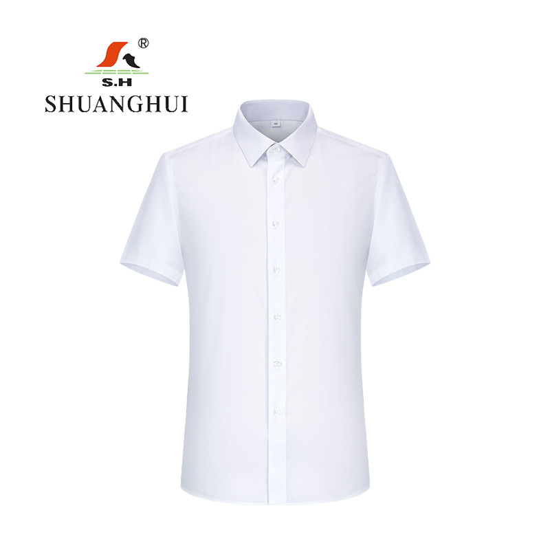 双惠男款短袖衬衫上衣SH336-ND,60棉成衣免烫165-190