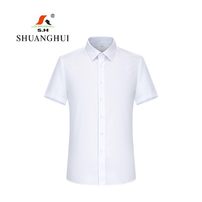 双惠男款短袖衬衫上衣SH336-ND,60棉成衣免烫165-190