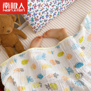 6层纱布浴巾棉吸水速干儿童夏被盖毯裹巾洗澡巾