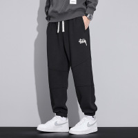 大码男装秋冬新款卫裤男宽松百搭休闲裤胖子加大码纯色束脚长裤