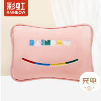 彩虹免洗加厚亲肤绒暖水袋T614-F 粉色