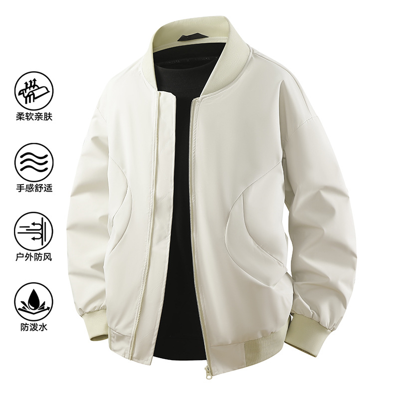 夹克男春秋新款复古街头百搭潮牌休闲宽松棒球服立领夹克男士外套