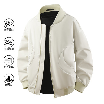 夹克男春秋新款复古街头百搭潮牌休闲宽松棒球服立领夹克男士外套