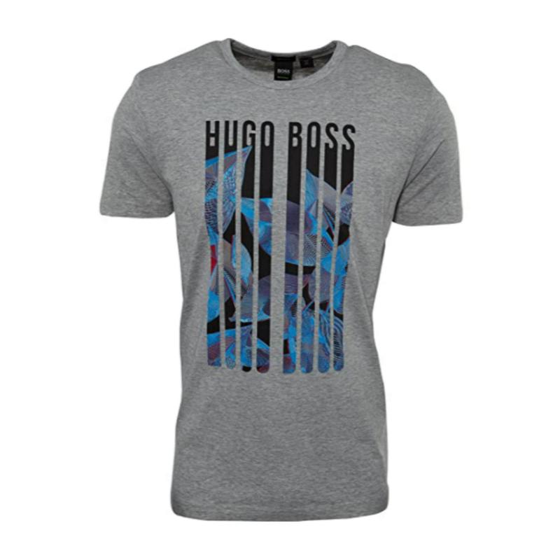 Hugo boss24夏季新款舒适透气纯棉吸湿排汗百搭日常圆领休闲男士短袖T恤