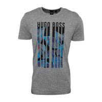 Hugo boss24夏季新款舒适透气纯棉吸湿排汗百搭日常圆领休闲男士短袖T恤