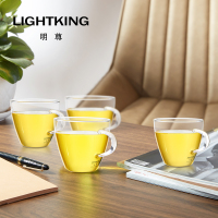 KAMJOVE/金灶 明尊 CP-01 玻璃杯套装 带把手 小茶杯手工吹制耐热高硼硅玻璃杯茶具家用透明小品茗杯150ML