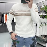 男士毛衣秋冬新款雪尼尔保暖加厚内衣线衣圆领打底针织衫男套头潮