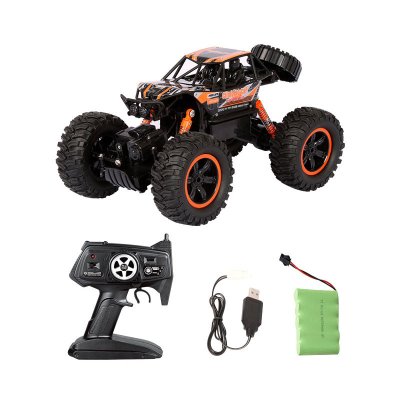 美致高速四驱遥控汽车攀爬车充电动男孩儿童玩具越野车赛跑车模型橙色[高速款四驱攀爬车-官方标配[含一个车身充电电池-