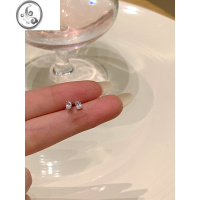 JiMi时尚百搭闪闪锆石耳钉女轻奢小众耳环设计感高级耳饰女小耳骨钉