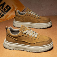 秋季上新百搭时尚休闲拼色网面透气舒适运动男鞋低帮系带板鞋