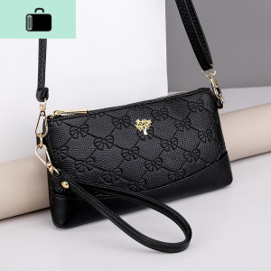 夏天小包包2020新款时尚压花软皮中年婆婆手挽妈妈包单肩斜挎女包NEW LAKE女斜挎包