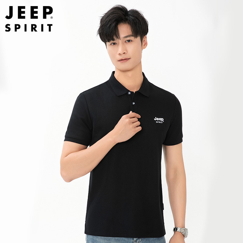 JEEP/吉普夏季短袖polo衫男休闲商务男士T恤透气翻领男