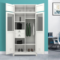 绵冠MIANGUAN制式营具内务柜铁皮柜宿舍更衣柜士兵柜衣帽柜双门物品柜储物柜