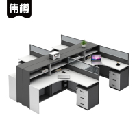 伟樽屏风工位干字型四人位280*300*110cm张